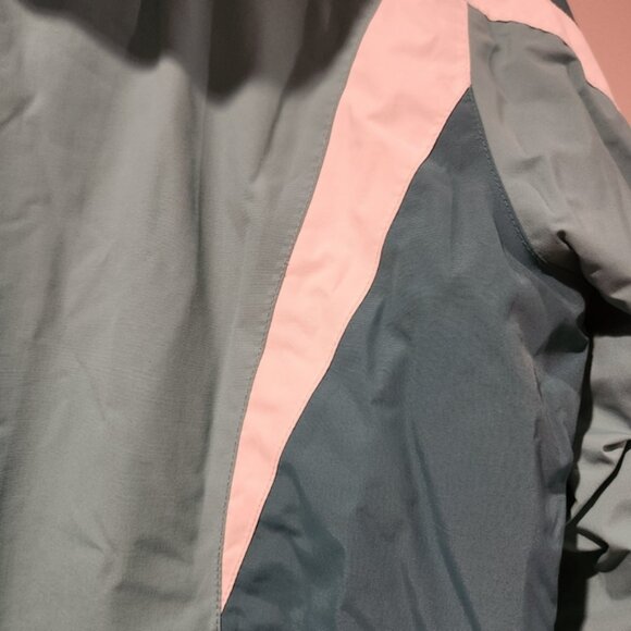 LL BEAN winter ski jacket with removable hood green and white size Medium - Picture 6 of 11